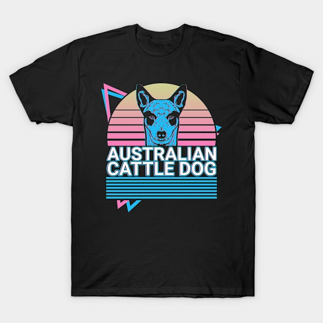 Australian Cattle Dog Retro T-Shirt by Alex21
